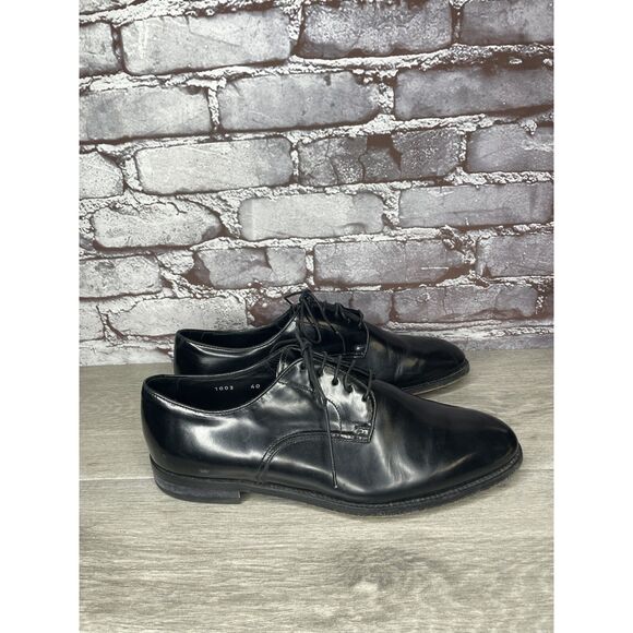 Doucal’s Handmade Black Leather Lace Derby Oxfords Dress Shoes Men Sz 40EU/7M US main image 13